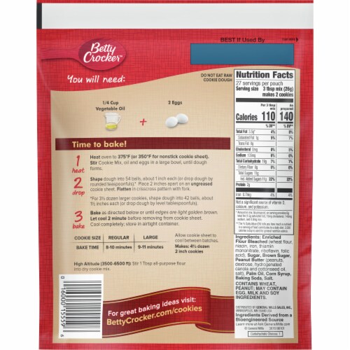 Betty Crocker Peanut Butter Cookie Mix, 24.5 oz Kroger