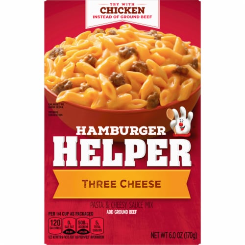 Hamburger Helper™ Three Cheese Pasta & Cheesy Sauce Mix Perspective: back