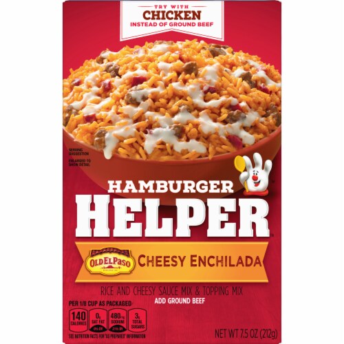 Hamburger Helper Cheesy Enchilada Perspective: back