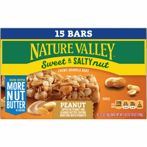 Nature Valley Peanut Sweet and Salty Nut Chewy Granola Bars Perspective: back