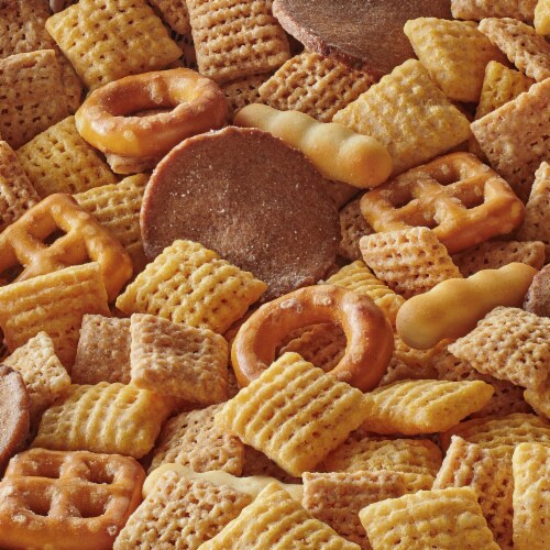 Chex Mix Snack Party Mix White Cheddar Savory Pub Mix Snack Bag Perspective: back