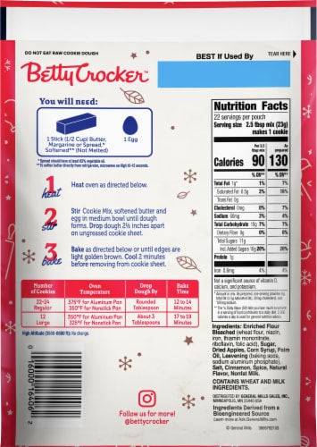 Betty Crocker™ Apple Brown Sugar Cookie Mix Perspective: back