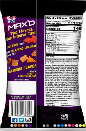 Chex Mix MAX'D Jalapeno Chili Snack Mix Perspective: back
