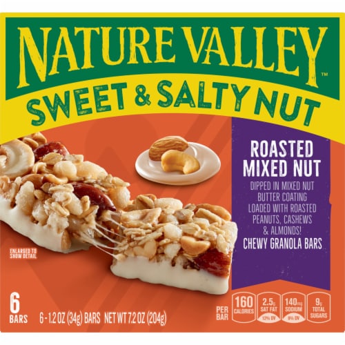Nature Valley Sweet & Salty Nut Roasted Chewy Granola Bars Perspective: back