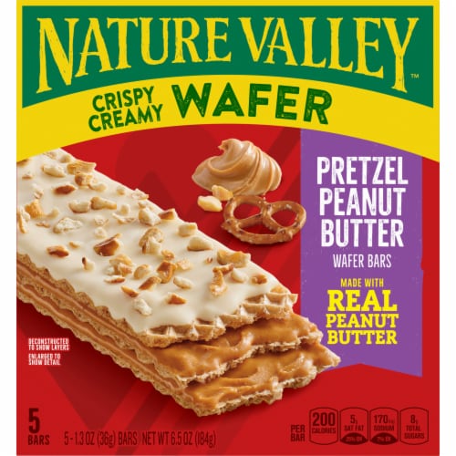 Nature Valley Wafer Pretzel Peanut Butter Wafer Bars Perspective: back
