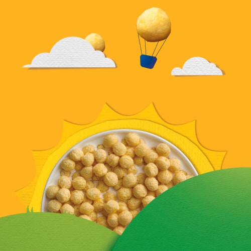 General Mills Kix Crispy Corn Puffs Family Size Cereal Perspective: back