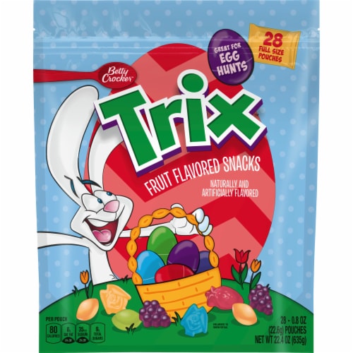 Betty Crocker Trix Fruit Snacks Perspective: back