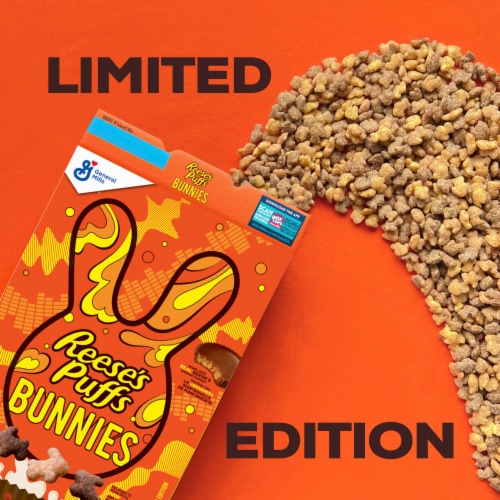 Reese’s Puffs Bunnies Chocolatey Peanut Butter Easter Edition Cereal Perspective: back