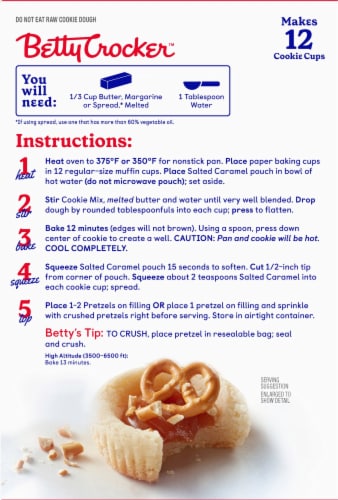 Betty Crocker™ Salted Caramel Pretzel Cookie Cups Kit Perspective: back