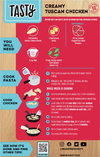 Tasty™ Creamy Tuscan Chicken Dinner Kit Perspective: back