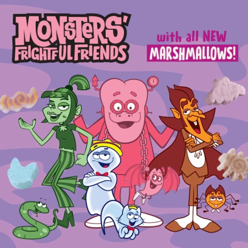 General Mills Monsters' Frightful Friends Monster Mash Cereal Perspective: back