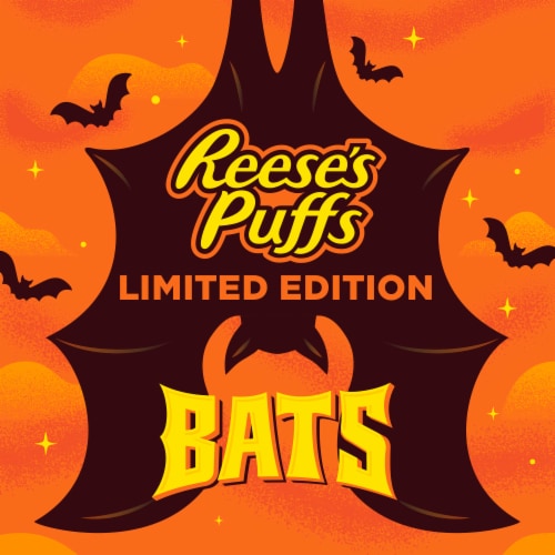 General Mills Reese's Puffs Bats Large Size Halloween Cereal Perspective: back