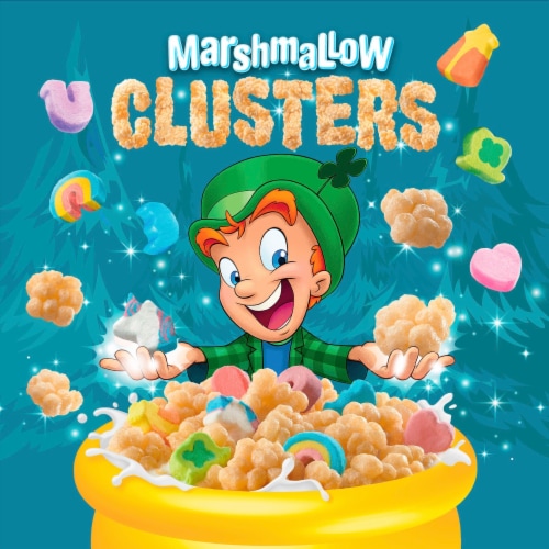 General Mills Lucky Charms Marshmallow Clusters Cereal Perspective: back