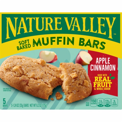 Nature Valley Soft Baked Muffin Apple Cinnamon Breakfast bars Perspective: back