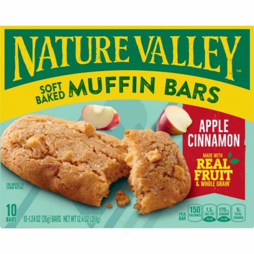 Nature Valley Soft Baked Muffin Bars Apple Cinnamon Snack Bars Perspective: back