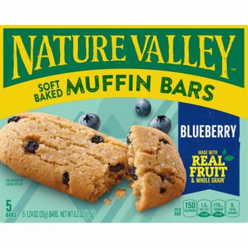Nature Valley Soft Baked Muffin Blueberry Breakfast bars Perspective: back