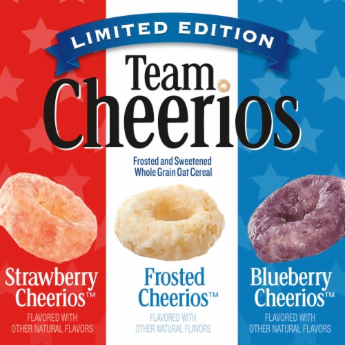 General Mills Team Cheerios Frosted Berry Limited Edition Cereal Perspective: back