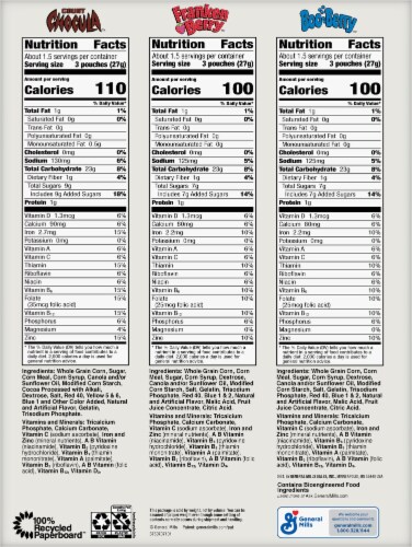 General Mills Monster Cereals™ Snack Packs Perspective: back
