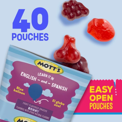 Mott's Gluten Free Berry Fruit Flavored Snacks Family Pack Perspective: back