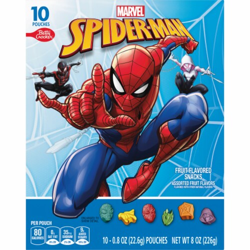 Marvel Spider-Man Gluten Free Fruit Flavored Snacks Perspective: back