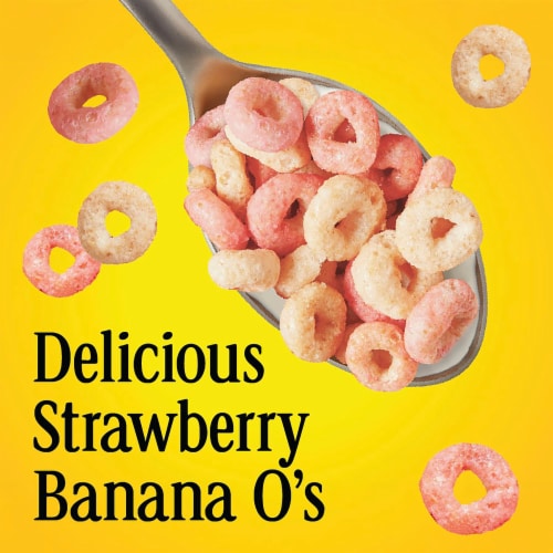 General Mills Strawberry Banana Cheerios Large Size Cereal Perspective: back