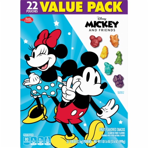 Disney Mickey and Friends Gluten Free Fruit Flavored Snacks Value Pack Perspective: back