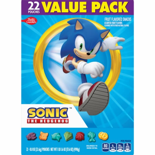 Betty Crocker Sonic the Hedgehog Fruit Snacks Perspective: back