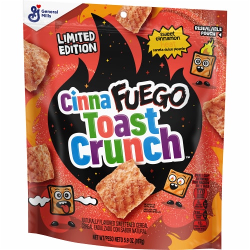 Cinnamon Toast Crunch CinnaFuego Sweet and Spicy Cereal Snack Perspective: back
