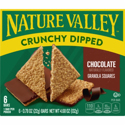 Nature Valley Whole Grain Oats and Chocolate Crunchy Dipped Granola Squares Perspective: back