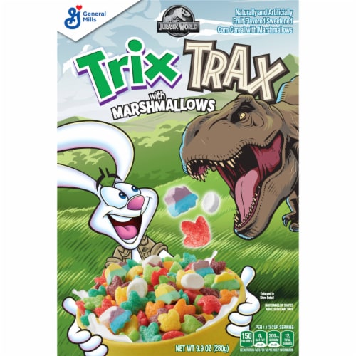 Trix Trax Breakfast Cereal Perspective: back