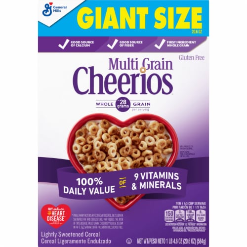 Multi Grain Cheerios Breakfast Cereal Perspective: back