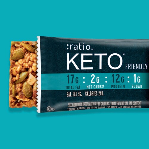 Ratio KETO Friendly Coconut Almond Crunchy Bars Gluten Free Snacks Perspective: back