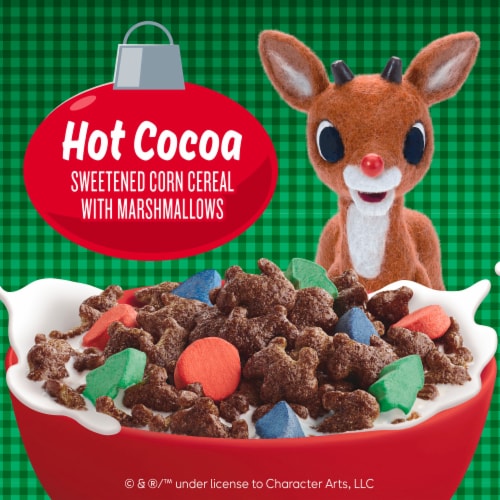 General Mills Rudolph the Red Nosed Reindeer Family Size Holiday Cereal Perspective: back