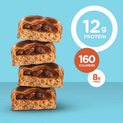 Fiber One Weight Watchers Fudge Chocolate Cookie Chewy Protein Bars Perspective: back