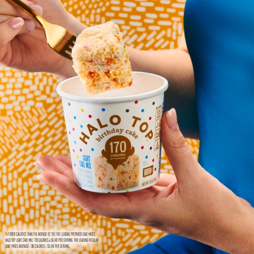 Halo Top® Single Serving Birthday Cake Light Cake Mix Perspective: back