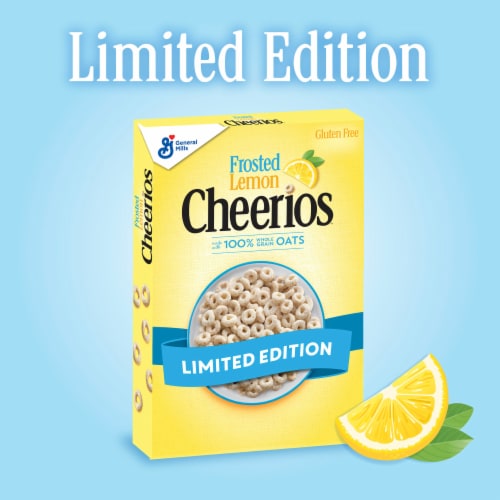 General Mills Frosted Lemon Cheerios Large Size Cereal Perspective: back