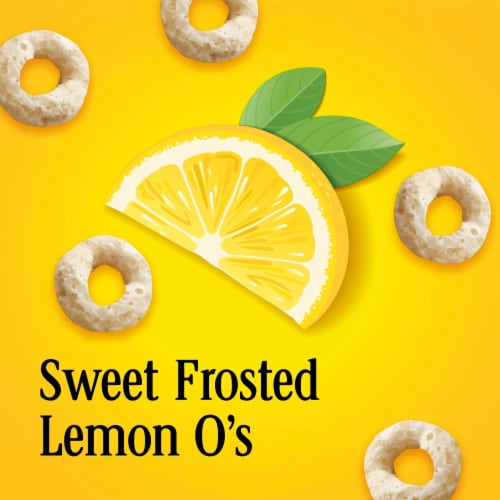 General Mills Frosted Lemon Cheerios Cereal Perspective: back