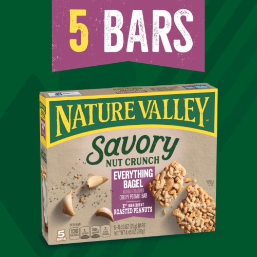 Nature Valley Everything Bagel Crunchy Granola Bars, 5 ct / 0.89 oz ...