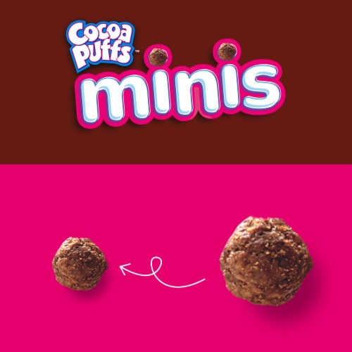 Cocoa Puffs Minis Chocolatey Whole Grain Breakfast Cereal Perspective: back