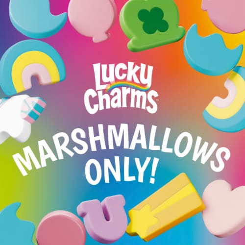 Lucky Charms Marshmallows Only Limited Edition with Jumbo Rainbows Perspective: back