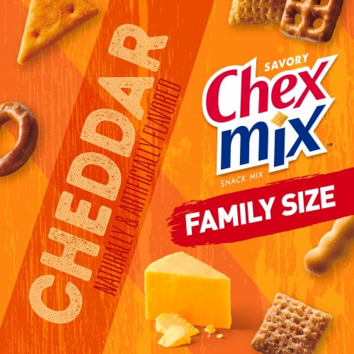 Chex Mix Cheddar Savory Family Size Snack Mix Perspective: back