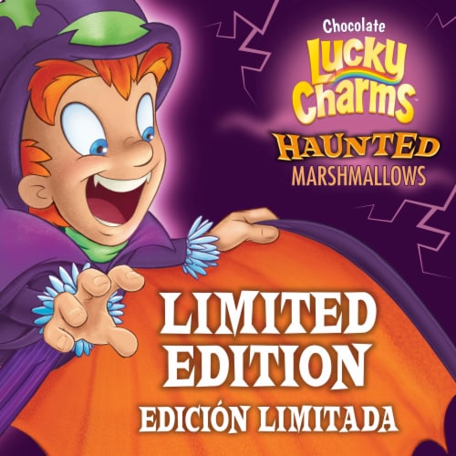 General Mills Chocolate Lucky Charms Halloween Cereal Perspective: back