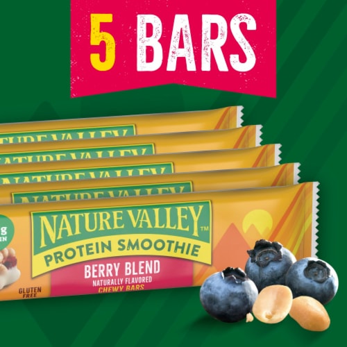 Nature Valley Protein Smoothie Berry Blend Snack Bars Perspective: back