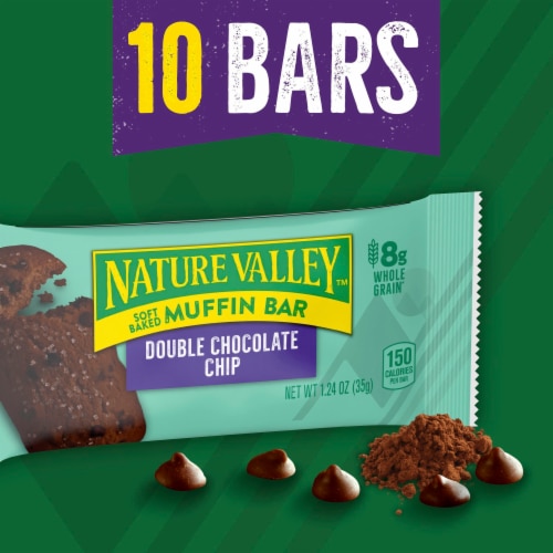 Nature Valley Double Chocolate Chip Soft Baked Muffin Bars Perspective: back