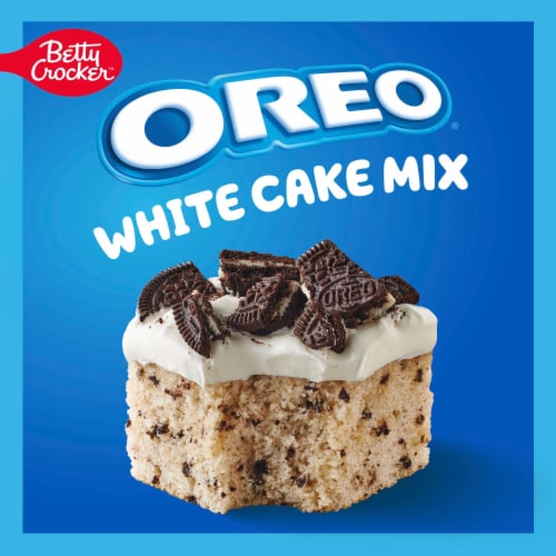 Betty Crocker OREO White Cake With OREO Cookie Pieces Baking Mix Perspective: back