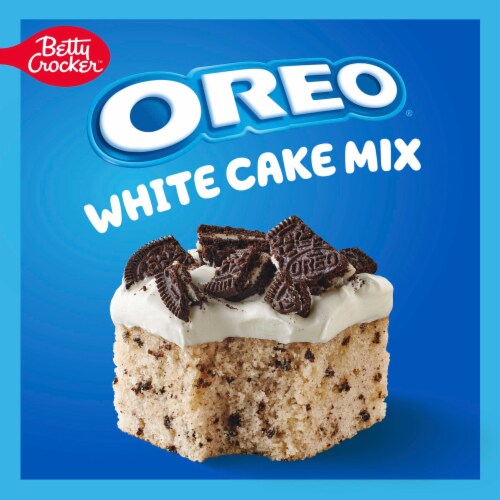 Betty Crocker OREO White Cake With OREO Cookie Pieces Baking Mix Perspective: back