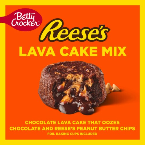 Betty Crocker Lava Cake Mix With REESE’S Peanut Butter Chips Perspective: back