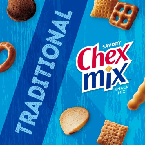 Chex Mix Traditional Savory Snack Mix Perspective: back