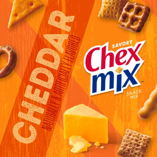 Chex Mix Cheddar Savory Snack Mix Perspective: back