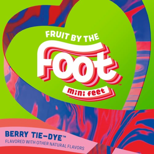 Fruit By The Foot Mini Feet Berry Tie-Dye Fruit Flavored Snacks Valentine's Pack Perspective: back